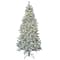 6.5ft. Pre-Lit Snowy Chatham Slim Artificial Christmas Tree, Warm White LED Lights